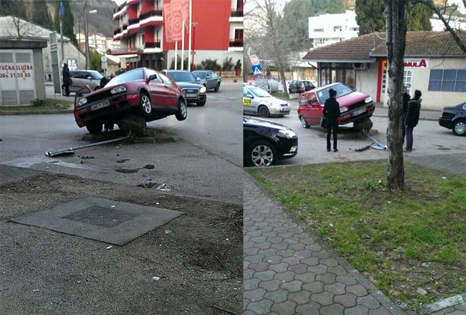 Mostar: Golfom 'iščupao' temelj stupa