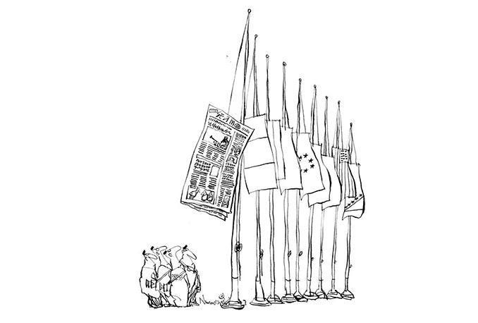 Karikatura na Balkanu je uništena na druge načine