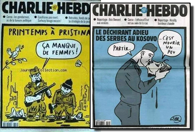 Srbi pamte naslovnice Charlie Hebdoa iz 1999. godine