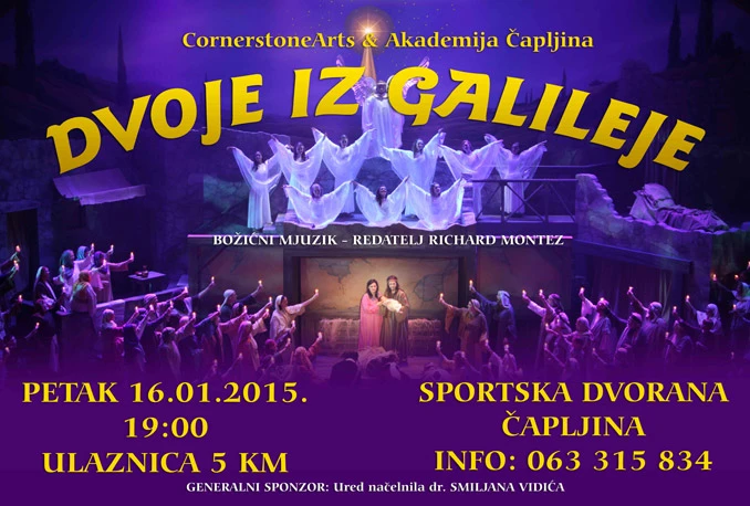 Donosimo detalje prikazivanja mjuzikla ''Dvoje iz Galileje'' u Čapljini