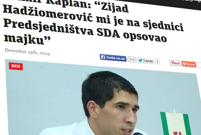 Hadžiomerović psovao Kaplanu i prijetio čupanjem grkljana 