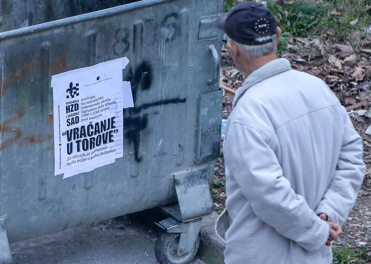 Novi plakat u Mostaru: Poziv na zidanje zida između ove i one strane