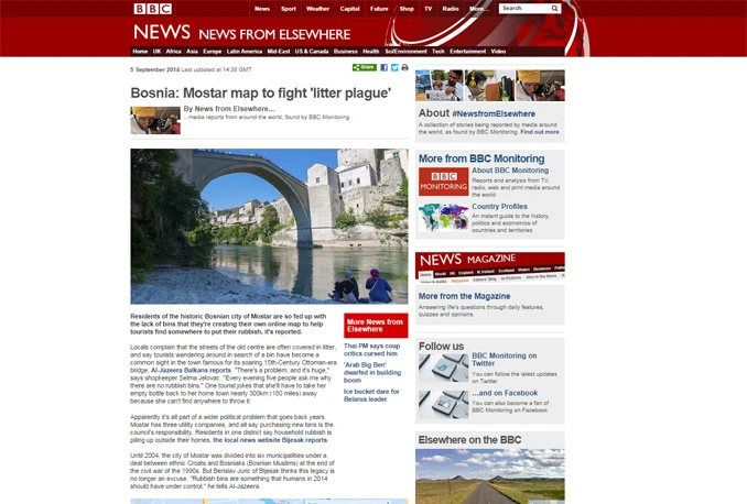 Karta kanti i mostarsko smeće završili na BBC-u