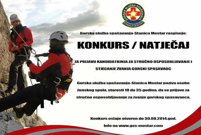 Raspisan natječaj za ženske kandidate gorskih spašavatelja