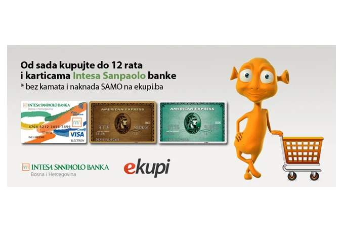 Ekupi.ba i Intesa Sanpaolo banka Vam predstavljaju plaćanje online na rate