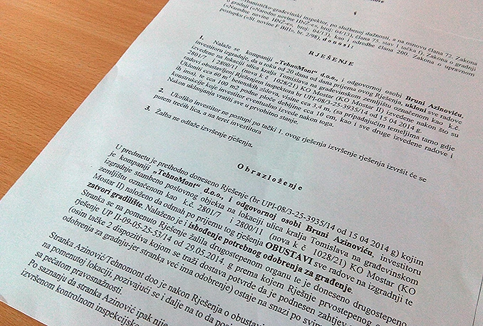 Inspekcija naredila uklanjanje započete zgrade na mostarskoj Aveniji