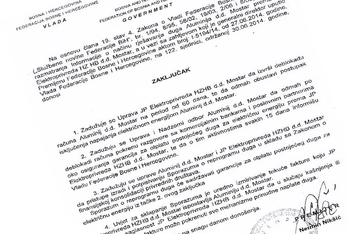 Vlada naredila deblokadu računa Aluminija