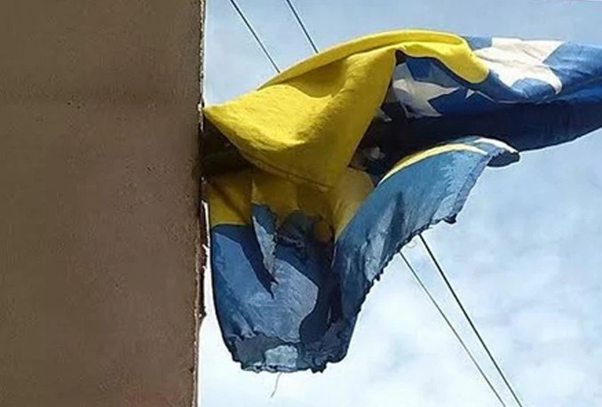 Spaljene zastave BiH u Kiseljaku