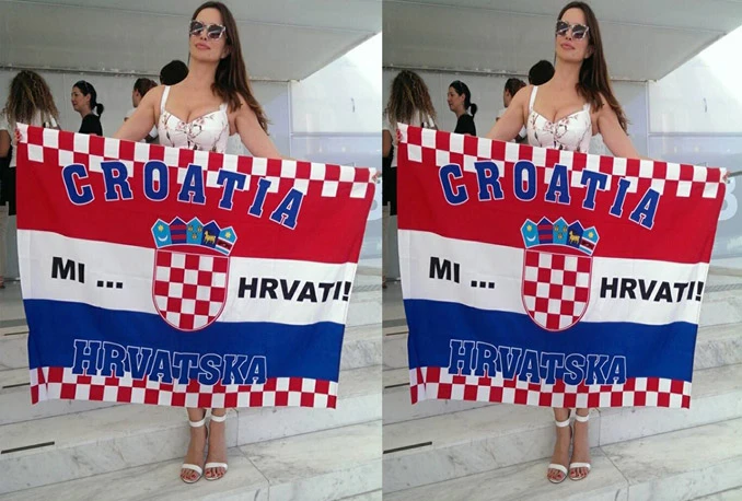 Seve s bujnim dekolteom i zastavom podržala ''Vatrene''
