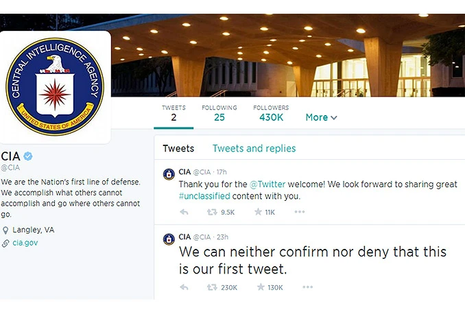 Urnebesna CIA: Priključili se Twitteru i izazvali oduševljenje