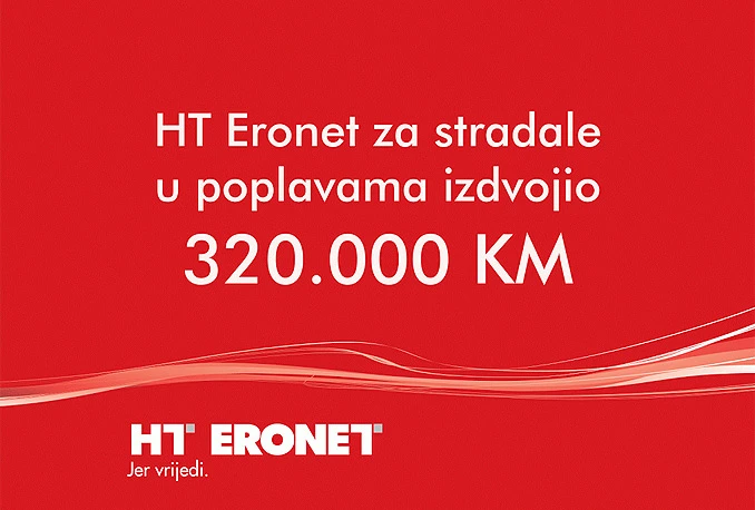 HT Eronet za stradale u poplavama izdvojio 320.000 KM