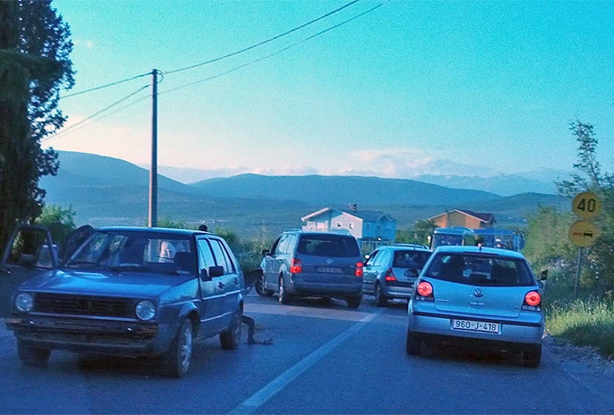 Sudar tri automobila u Čulama