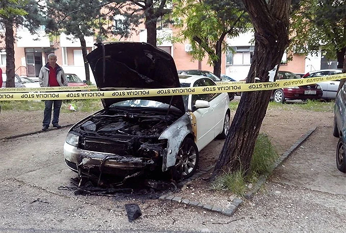 Mostar: Izgorio Audi u Splitskoj ulici