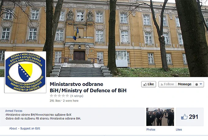 Ministarstvo obrane BiH na Facebooku