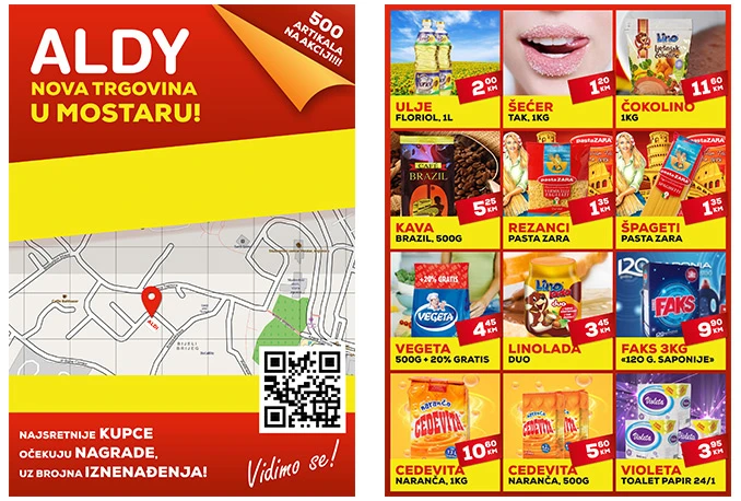 Na mostarskom Bijelom Brijegu otvorena Aldy trgovina