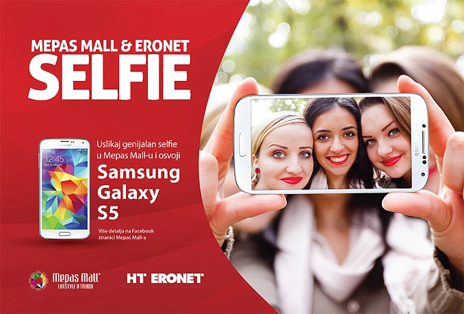 Uslikaj genijalan selfie u Mepas Mallu i osvoji Samsung Galaxy S5
