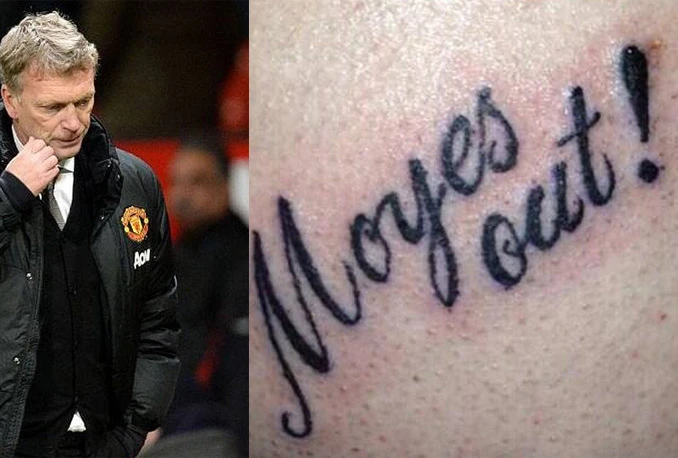Tetovirao si "Moyes odlazi!" na leđa!