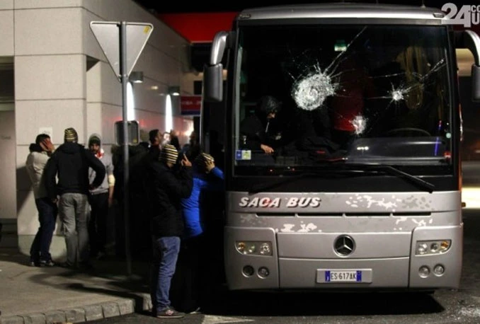 Slovenski huligani presreli autobus s navijačima Seville