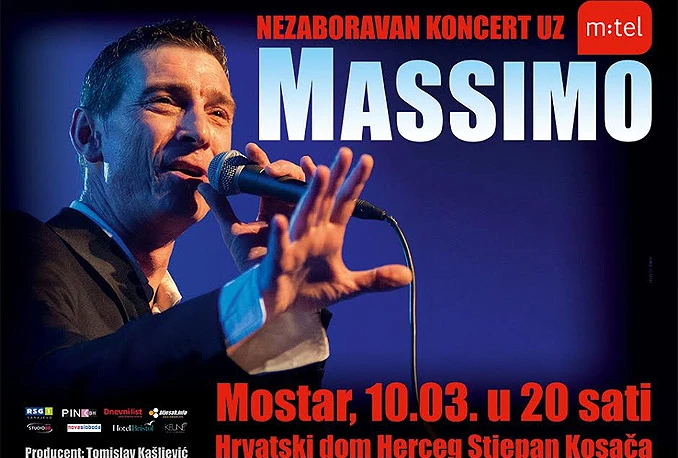 Novi datum koncerta Massima Savića u Mostaru