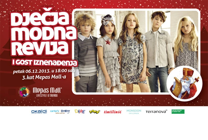 Dječja modna revija i druženje sa svetim Nikolom u Mepas Mallu