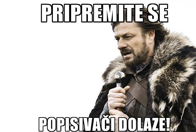 Građani spremite se: Počinje kontrolni popis stanovništva