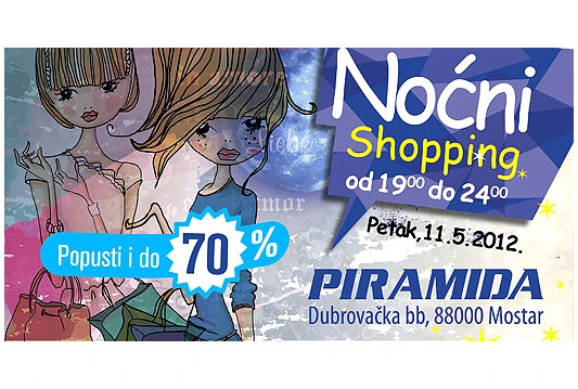 Noćni shopping u TC Piramida