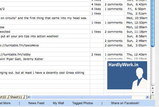 Prebacite Facebook profil u Excel tablicu
