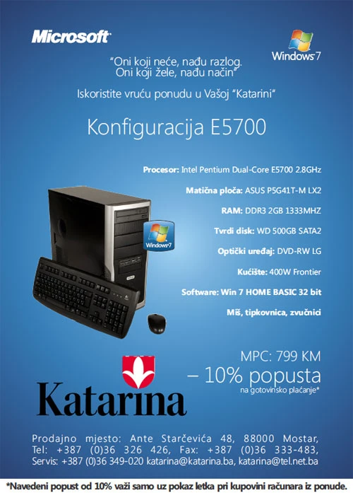Iskoristite vruću ponudu u Vašoj ''Katarini''
