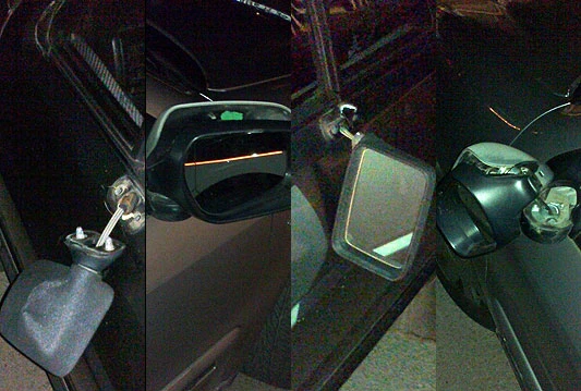 U središtu Čapljine na četiri automobila odlomljeni retrovizori