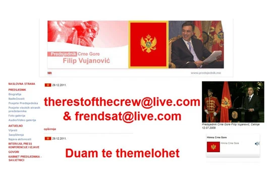 Albanski hackeri napali stranicu predsjednika Crne Gore
