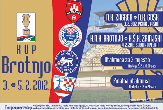 Zagreb i GOŠK otvaraju ''Kup Brotnjo 2012.''