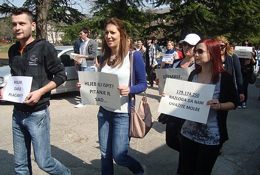 Prosvjedovali studenti Univerziteta Džemal Bijedić