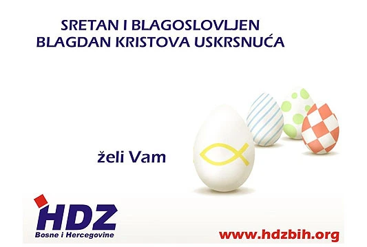 Uskrsna čestitka predsjednika HDZ-a BiH