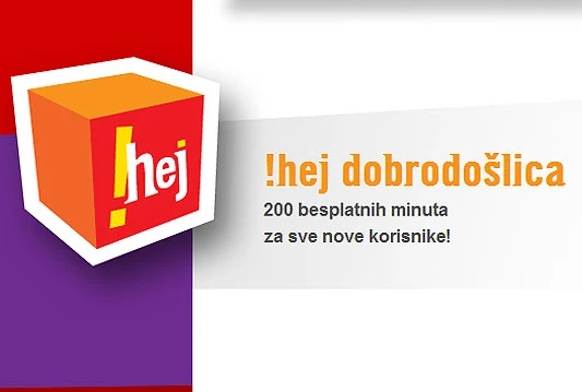 !hej dobrodošlica s 200 besplatnih minuta