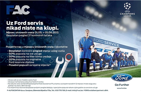 Uz Ford servis nikad niste na klupi!