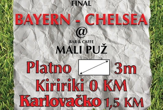 Finale UEFA Lige prvaka na velikom platnu u Bar & caffeu Mali puž