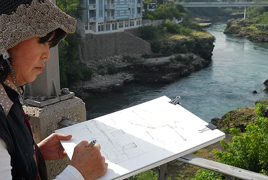 Mostar i Neretva očima japanskih slikara