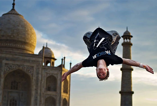 Ryan Doyle freerunning Indija