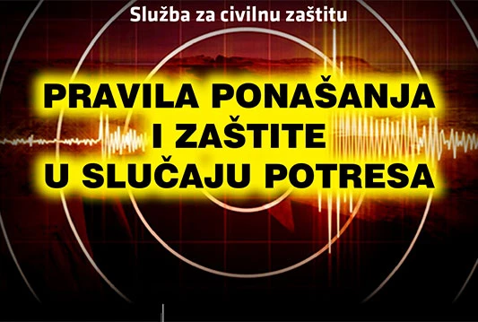 Tiskan letak 'Pravila ponašanja i zaštite u slučaju potresa'