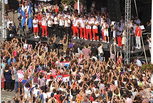 Hrvatskim olimpijcima organiziran doček na Trg bana Jelačića