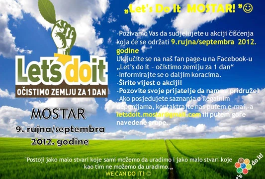 Let's Do It Mostar! - Sudjelujte u najvećoj akciji čišćenja svoje okoline
