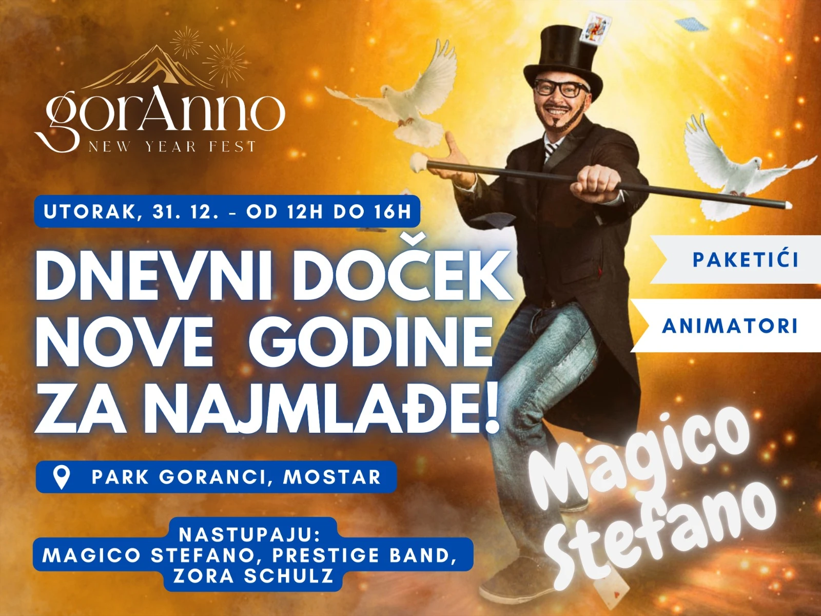 Spektakl na gorAnno festu: Magico Stefano oduševljava najmlađe!
