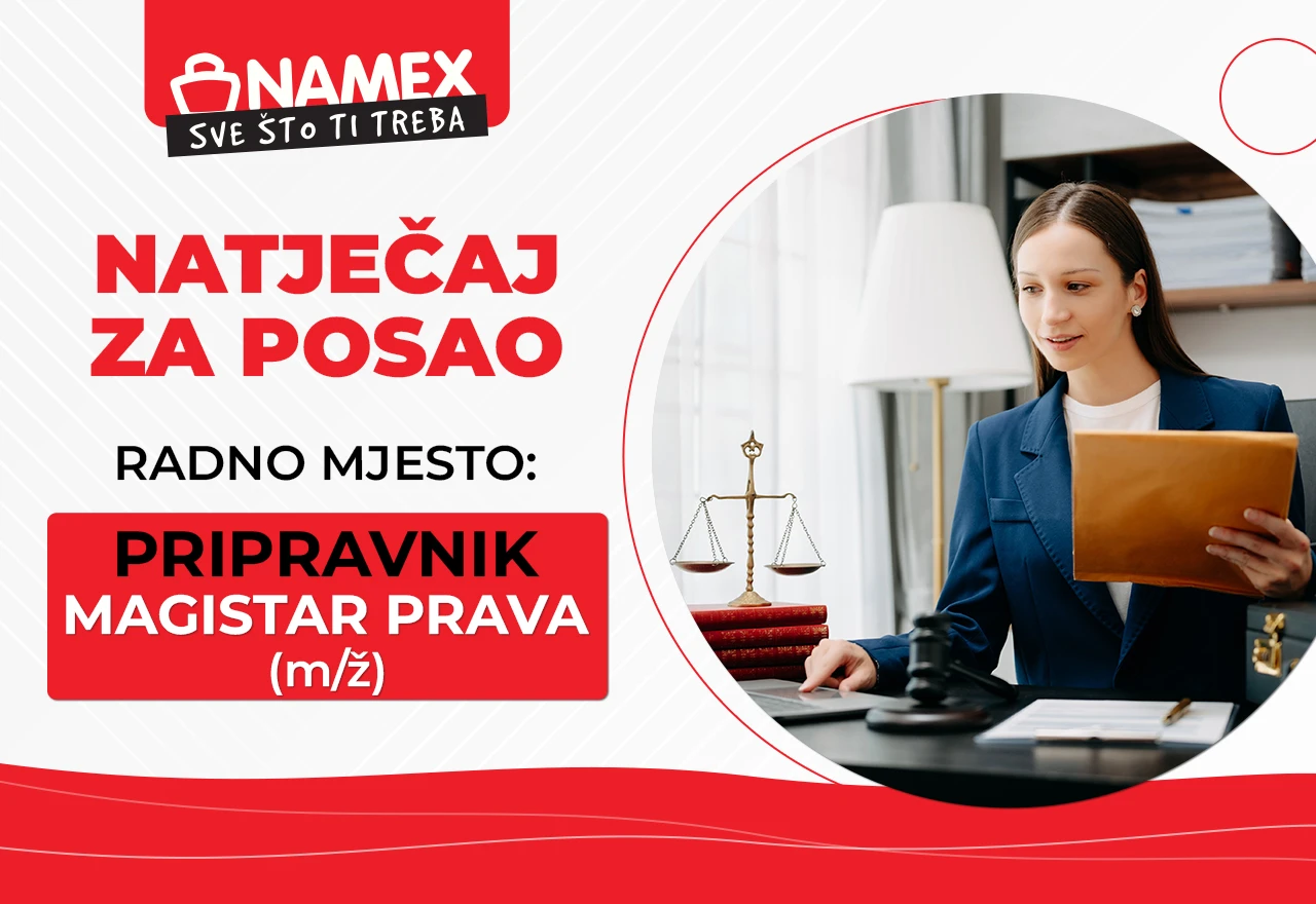 Natječaj za posao/Pripravnik - Magistar prava