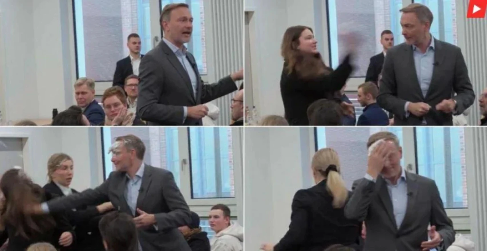 VIDEO: Bivši njemački ministar tokom govora dobio tortu u lice