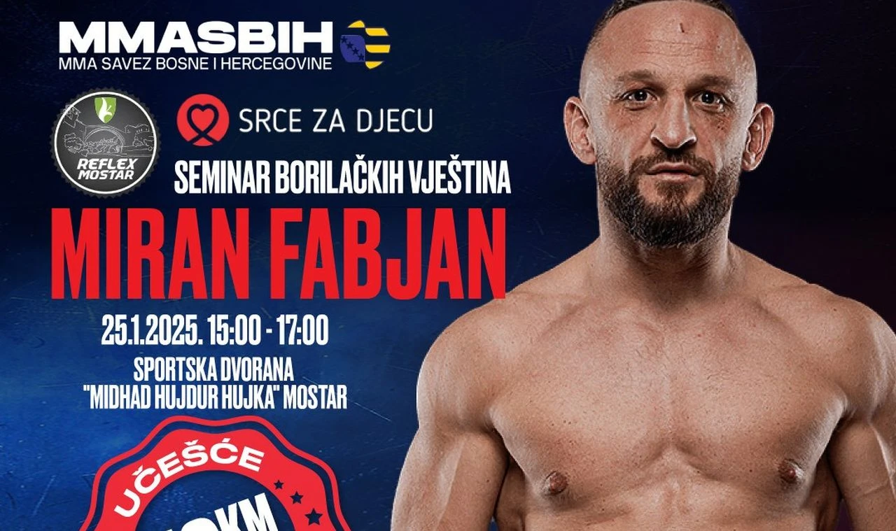 MMA zvijezda Miran Fabjan voditelj humanitarnog seminara u Mostaru