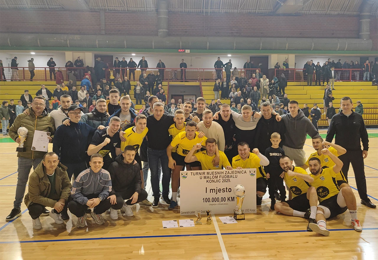Turnir mjesnih zajednica u malom nogometu završen u Konjicu, pobjednik donirao 100.000 KM