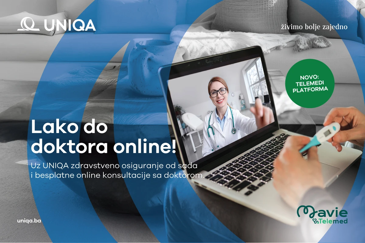 Uz UNIQA Osiguranje, lako do doktora online