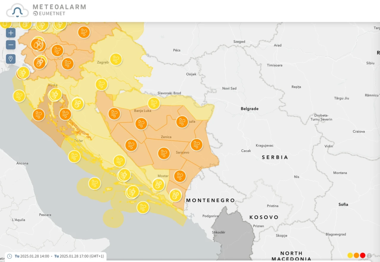 BiH u narančastom: Vjetar neumorno puše 