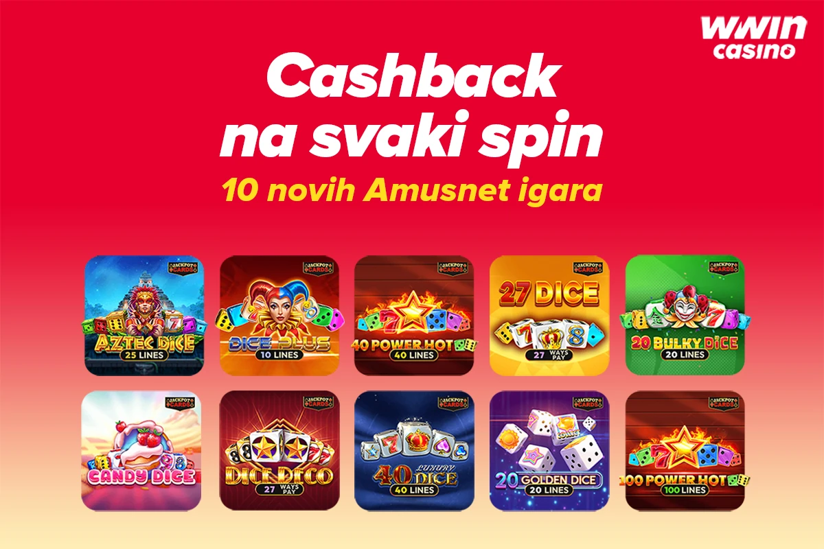 10 novih Amusnet igara uz Cashback na svaki spin!