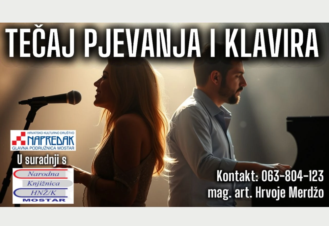 HKD Napredak organizira Tečaj pjevanja i klavira